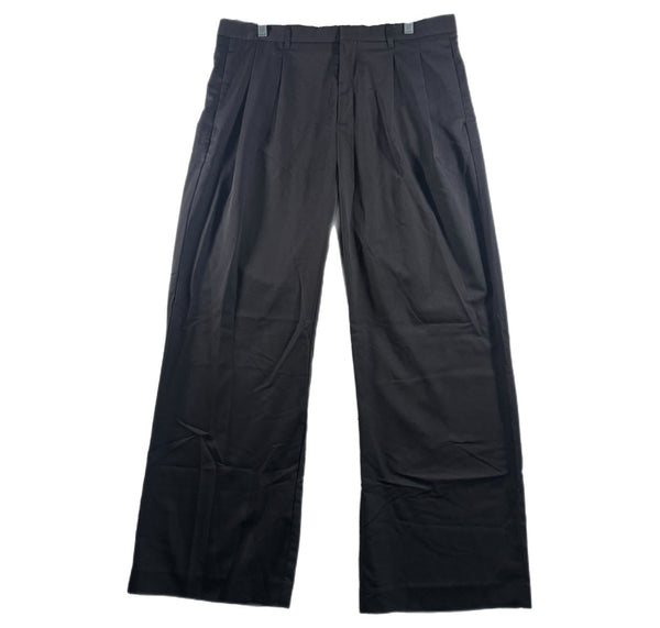 33mm Men's Casual Golf Preppy Wedding Business Bottoms Black Dress Pants (XL)