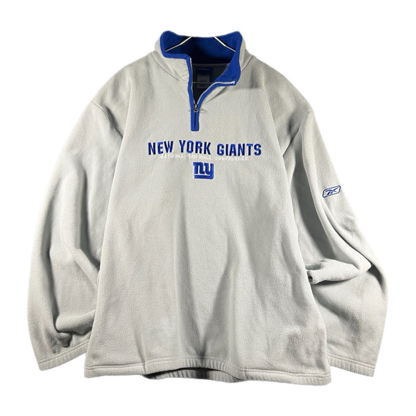 Vintage Reebok Men's New York Giants NFL Quarter-Zip Pullover Sweatshirt (XL)