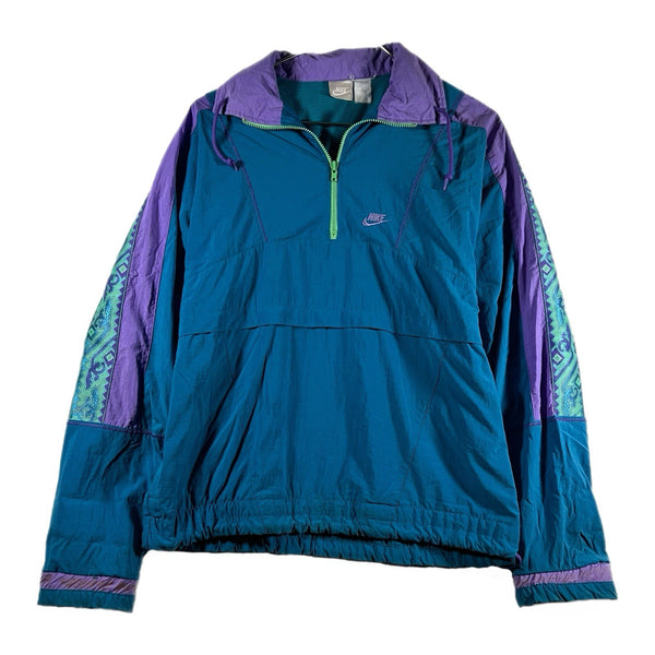 Vintage Nike Women's Aztec Track Windbreaker Zip Pullover Jacket Rare (Medium)