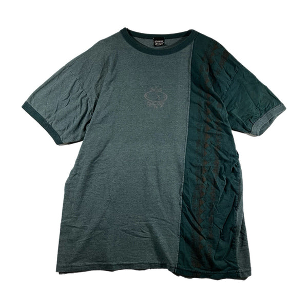 Vintage Y2K Ocean Pacific Men's Surf Graphic Ringer T Shirt Rare Teal (Large)