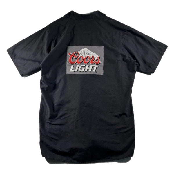 Vintage Y2K Coors Light Men's Beer Drinking Button Pocket Shirt Rare (Large)