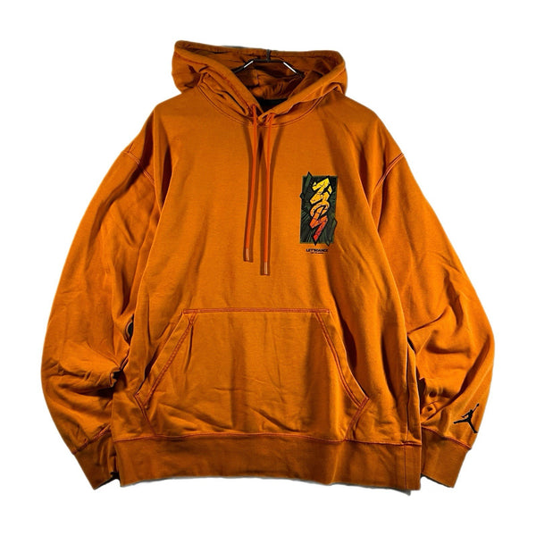Jordan Dri-Fit Zion Men's Double-Sided Graphic Pullover Hoodie Orange (Large)