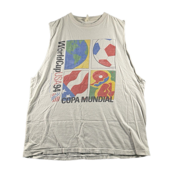 Vintage 1994 Men's World Cup Single-Stitch Sleeveless Graphic T Shirt Rare (XL)