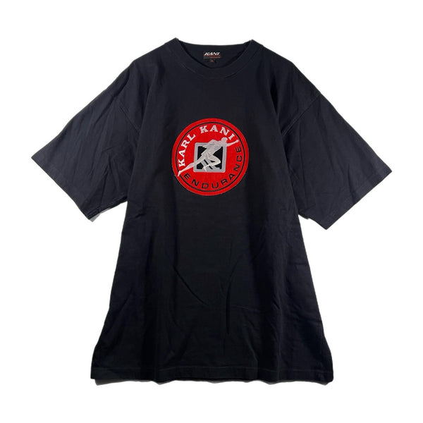 Vintage 90s Karl Kani Endurance Men's Rap 2Pac 3D-Logo Heavyweight T Shirt (2XL)