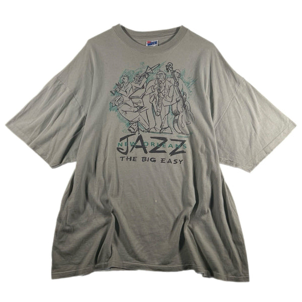 Vintage 1994 New Orleans Jazz The Big Easy Men's Graphic Baggy T Shirt (2XL)