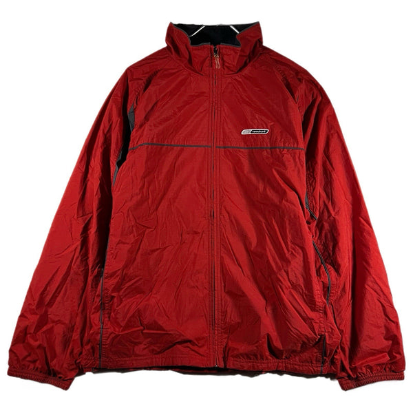 Vintage Reebok Men's Windbreaker Full-Zip Lightweight Track Jacket Red (Large)
