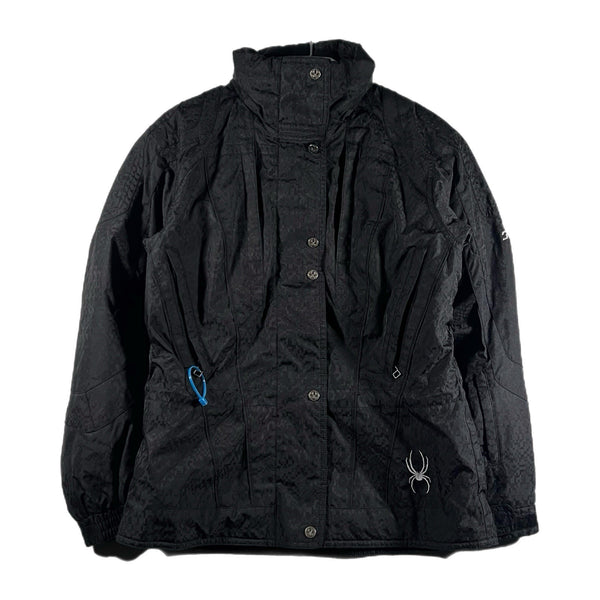 Spyder Women's Thinsulate Insulated Full-Zip Nylon Ski Jacket Black (Size 6)