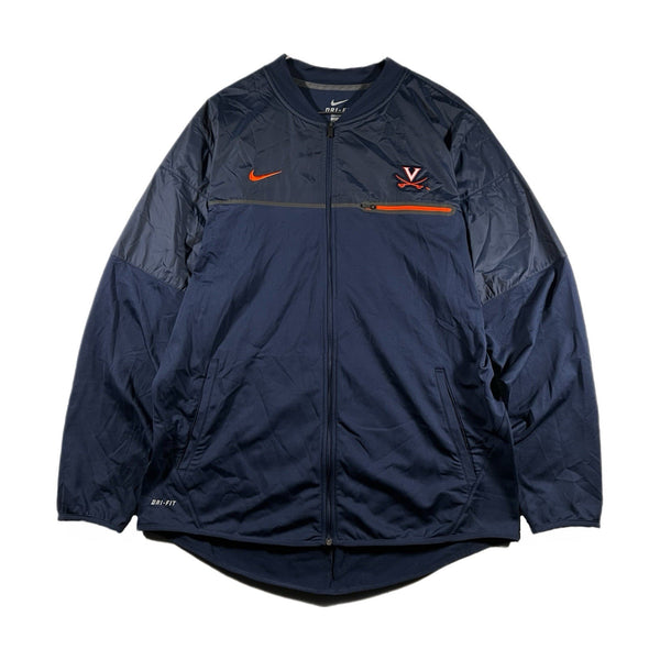 Nike Dri-Fit Men's Virginia Cavaliers NCAA Full-Zip Athletic Jacket Navy (Large)
