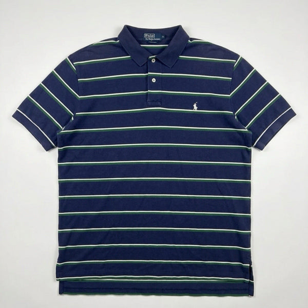 Vintage Polo Ralph Lauren Men's Golf Striped Collared Polo Shirt Rare (XL)