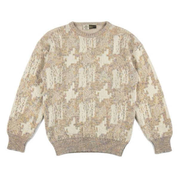 Vintage 80s Women's Italy-Made Pullover Acrylic Wool Knit Sweater (Medium)