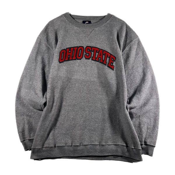 Vintage Pro Player Men's Ohio State Buckeyes Patch Pullover Sweatshirt (Large)