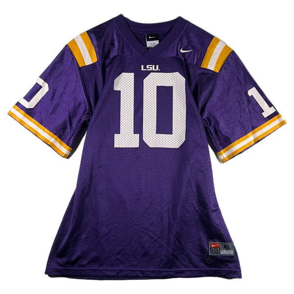 Nike Team Youth LSU Tigers Louisiana NCAA College Football Jersey Purple (XL)