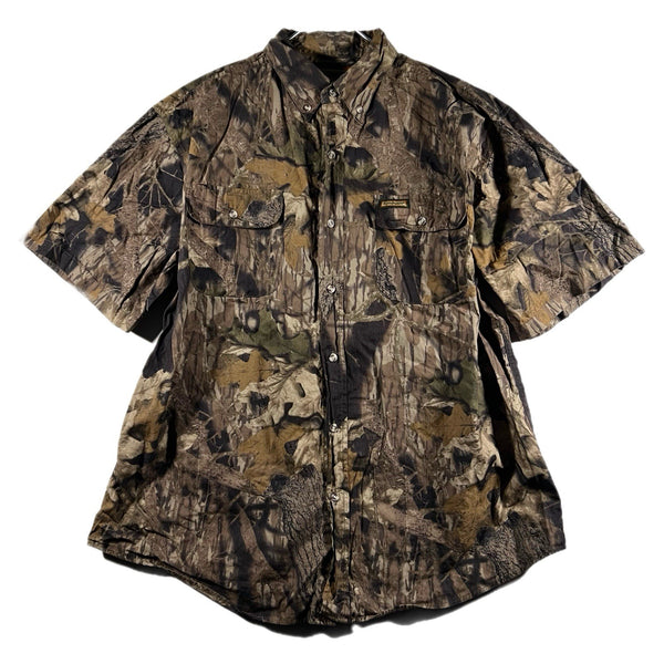 Vintage Remington Break-Up Camo Hunting Outdoors Button-Up Pocket Shirt (XL)
