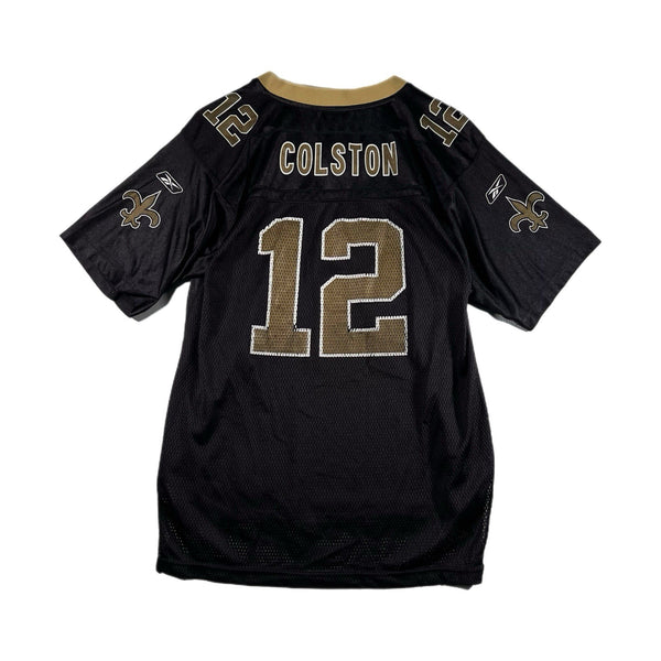 Vintage Reebok Youth NFL New Orleans Saints Colston Football Jersey Black (XL)