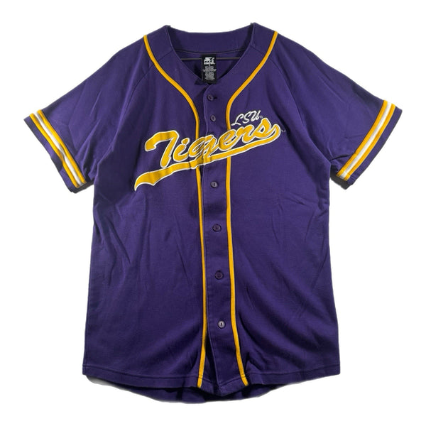 Vintage Starter Men's LSU Tigers NCAA College Baseball Jersey Purple (Medium)