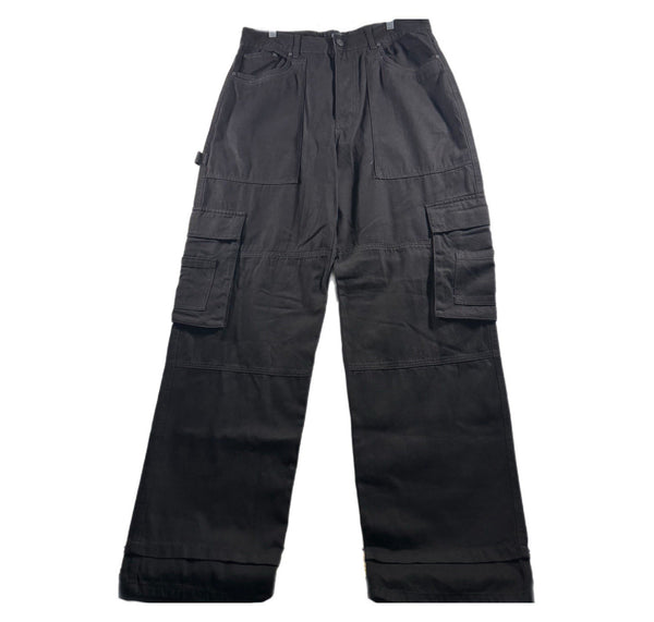 Boohoo Men's Cargo Utility Carpenter Baggy Skater Pants Black NWT (Size 36)