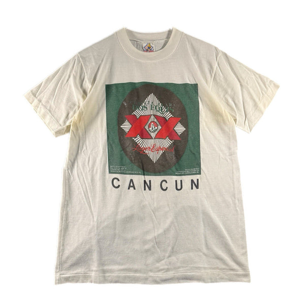 Vintage Men's Dos Equis Beer Cancun Graphic Single-Stitch T Shirt (Small)
