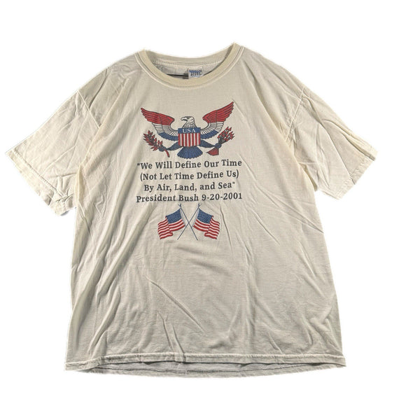 Vintage 2001 Twin Towers Memorial USA America Graphic Short-Sleeve T Shirt (XL)
