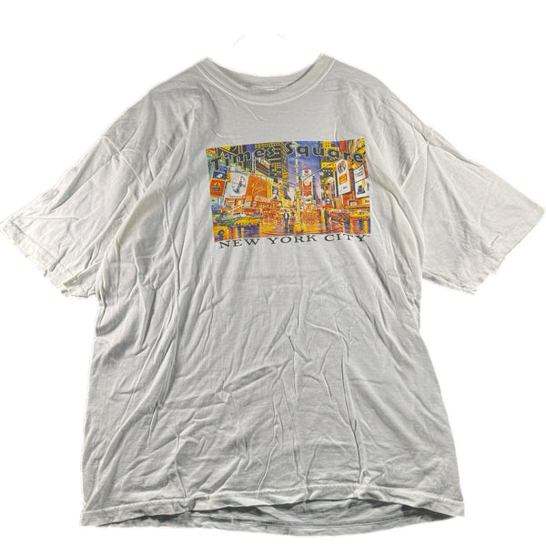 Vintage 90s Times Square New York City Graphic Heavyweight T Shirt Rare (XL)