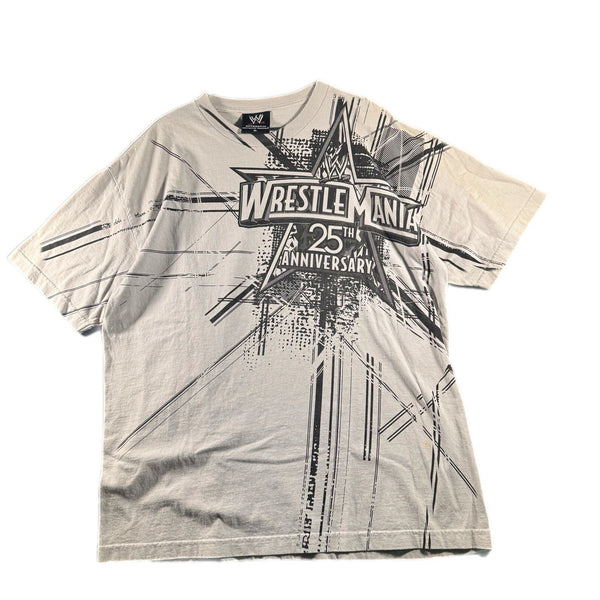 Vintage Y2K Men's WWE Wrestle Mania 25th Anniversary Graphic T Shirt Rare (XL)