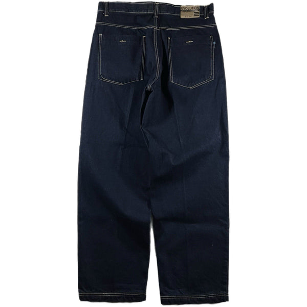 Y2K Evolution Men's Baggy Skater Jeans Navy Denim Southpole-Type (Size 38x34)