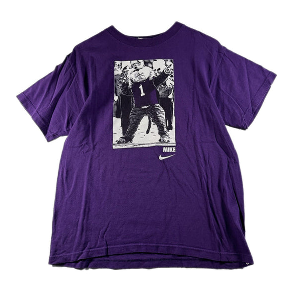 Vintage Men's LSU Tigers Mascot College Football Graphic T Shirt Purple (XL)
