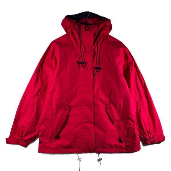 Vintage Eddie Bauer Womens Gore-Tex Full-Zip Nylon Rain Jacket Neon Pink (Small)