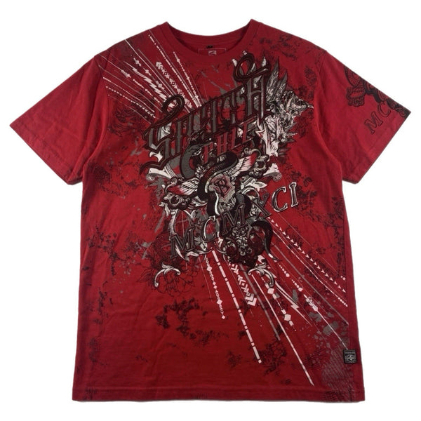 Vintage Y2K Southpole Men’s AOP All-Over Graphic T Shirt Red Rare (Large)