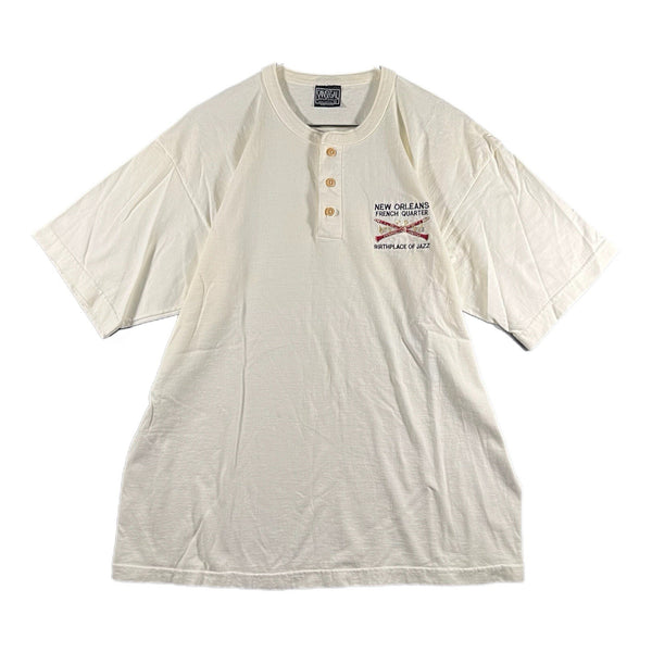 Vintage SanSegal New Orleans French Quarter Jazz Men's Embroidered T Shirt (XL)