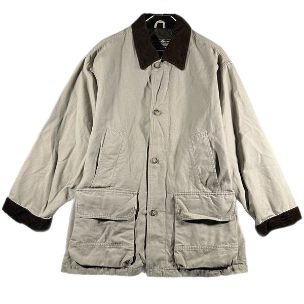 Eddie Bauer Men's Outdoors Barn-Style Over Coat Khaki/Brown Corduroy (Medium)