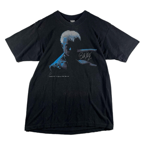 Vintage 1983 Billy Idol Concert Tour Double-Sided Graphic T Shirt Fade (Medium)