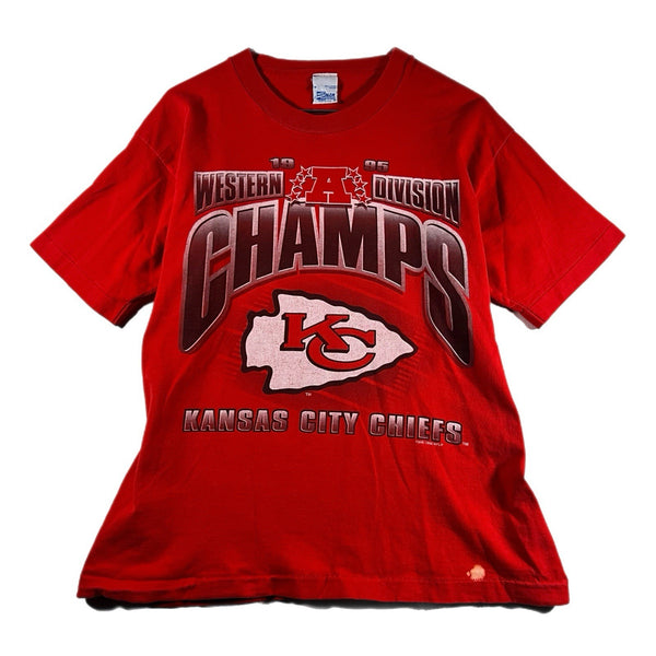 Vintage Salem Sports Men's Kansas City Chiefs 1995 Single-Stitch Shirt (Medium)