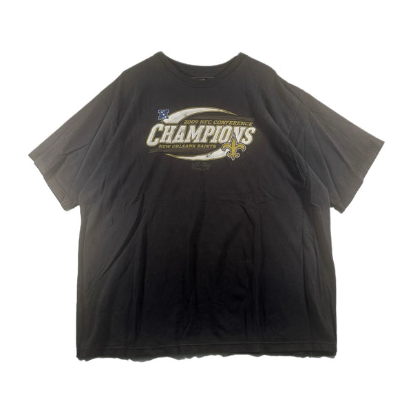 Y2K Reebok Men's New Orleans Saints 2009 NFC Champions T Shirt Rare (2XL)