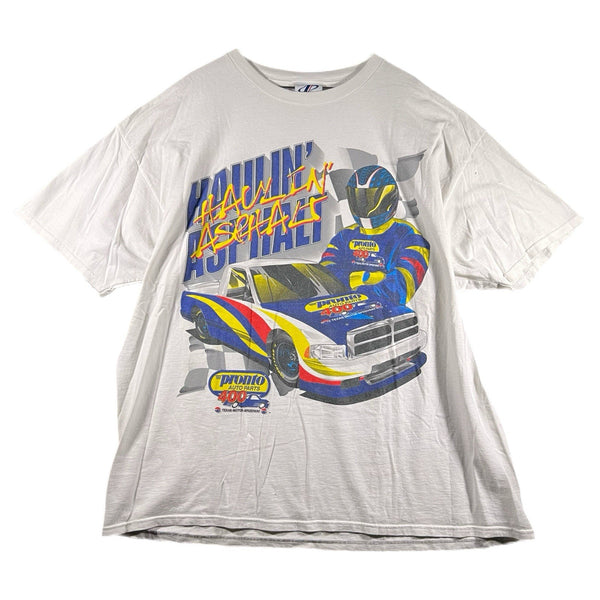 Vintage Logo Athletic Men's Double-Side All-Over Racing Graphic T Shirt (2XL)