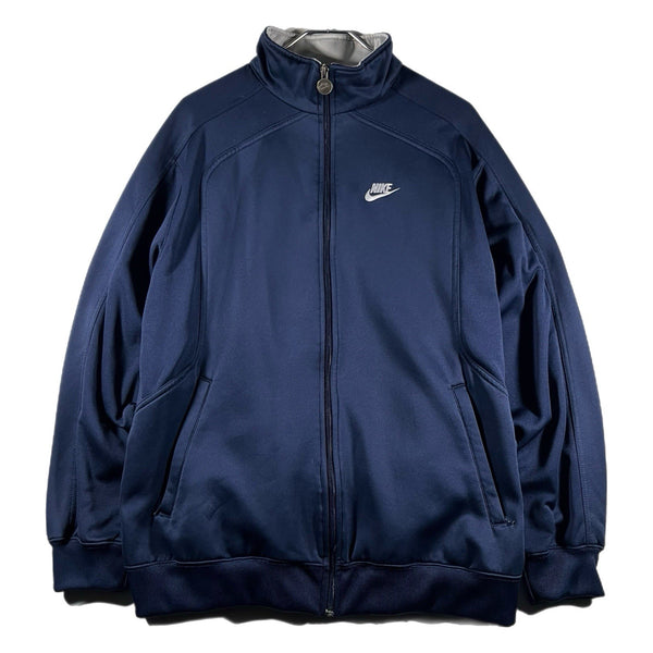 Vintage Nike Sportswear Men's Full-Zip Athletic Jacket Silver-Tag Navy (Large)