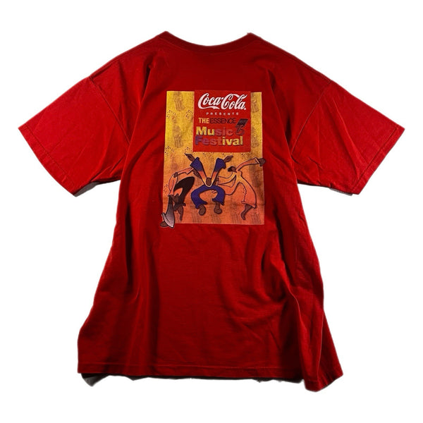 VIntage Essence Jazz Music Festival New Orleans Coke Graphic T Shirt Red (XL)