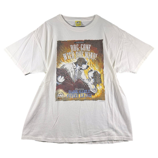 Vintage Big Dog Funny Movie Promo USA-Made Single-Stitch Graphic T Shirt (XL)