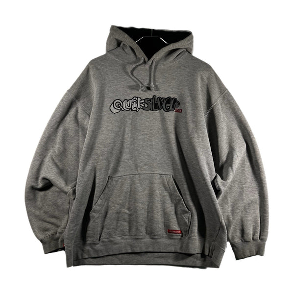 Vintage Quiksilver Men's Embroidered Hoodie Pullover Surf Skate Rare (Large)