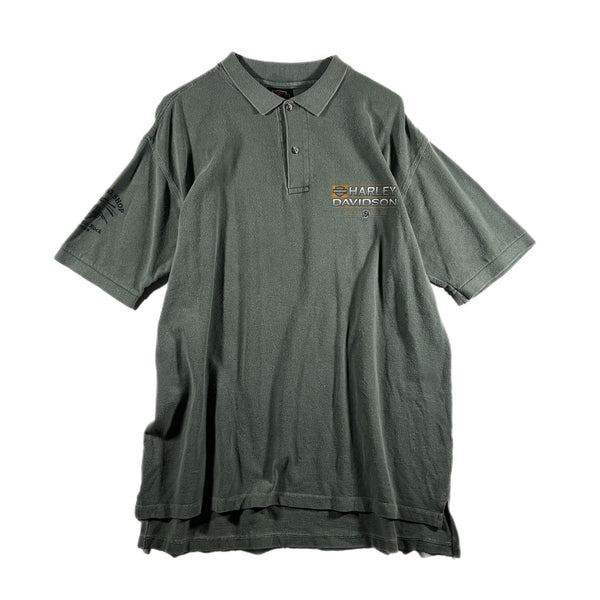 Vintage Harley Davidson Men's Little Rock Arkansas Polo Shirt USA-Made (Large)