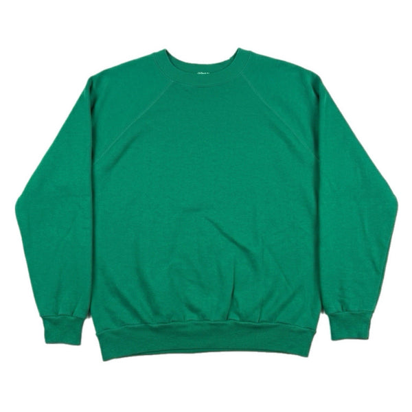 Vintage 80s Men's USA-Made Crewneck Pullover Heavyweight Sweatshirt Green (2XL)