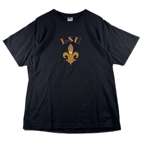 Vintage Y2K Women's LSU Tigers NCAA College Embroidered Graphic T Shirt (Large)