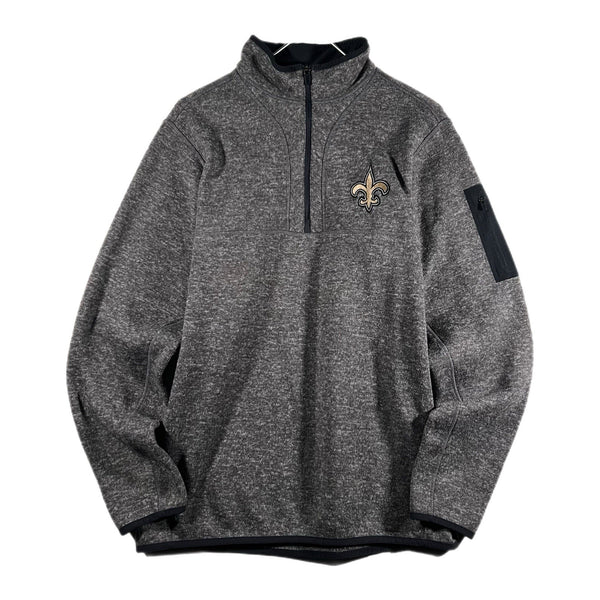 Antigua Men's New Orleans Saints NFL Football Half-Zip Pullover Jacket (Large)
