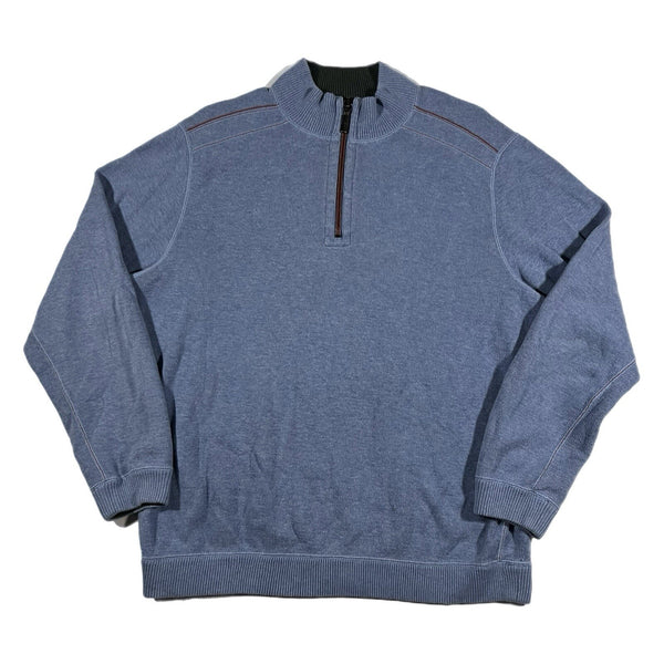 Tommy Bahama Flipshore Reversible Quarter-Zip Men's Pullover Sweater (Large)