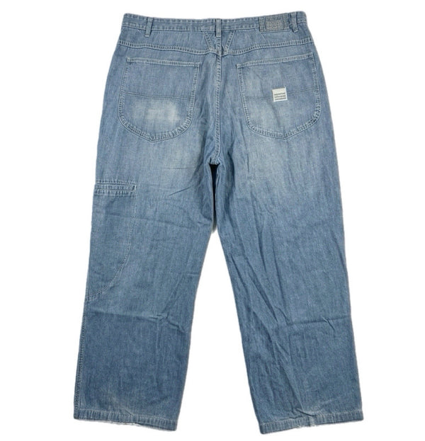 Vintage Girbaud Men's Relaxed Baggy Wide Utility Carpenter Denim Jeans (Size 42)