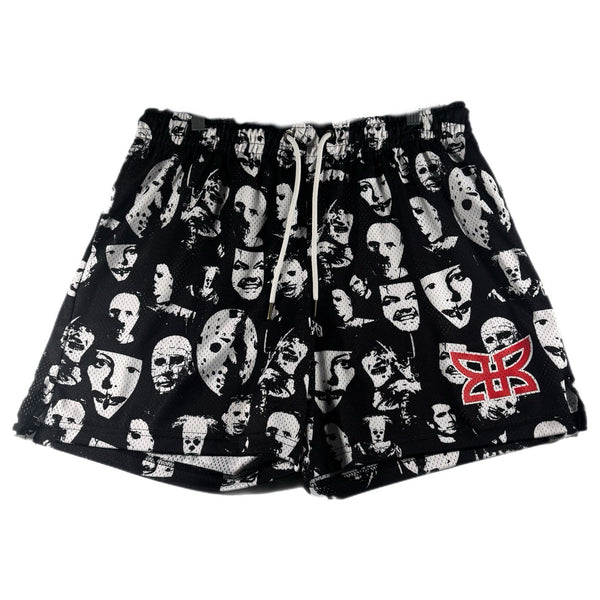 Ryoko Rain Men’s Halloween Horror Graphic Designer Mesh Shorts (2XL)