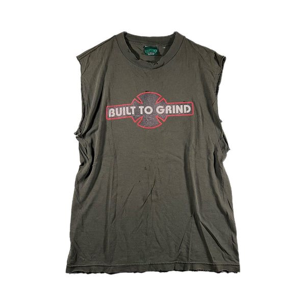 Vintage 90s Men's Skater USA-Made West Coast Graphic Cutoff T Shirt (Medium)