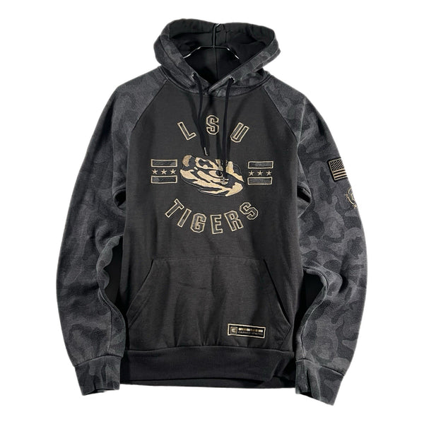 Colosseum Men's Missouri Tigers NCAA GI-Joe Camo Pullover Hoodie Gray (Small)
