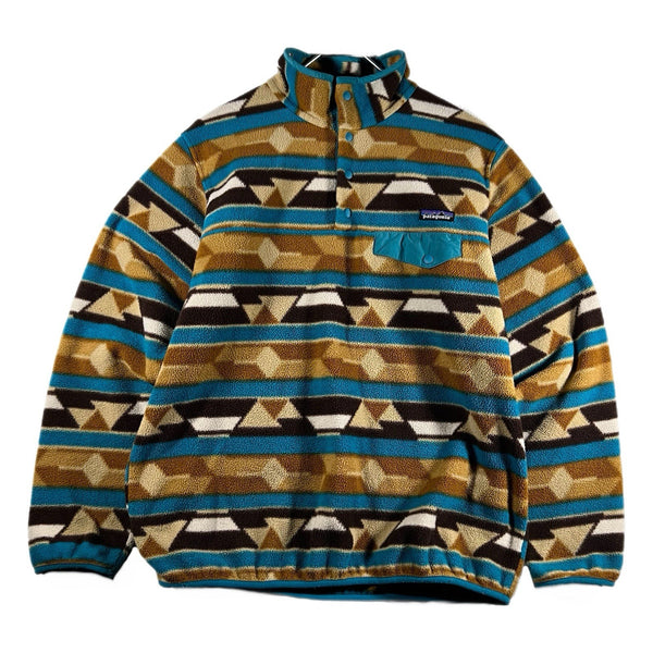 Patagonia Synchilla Snap-T Pullover Women's Fleece Aztec Print Rare (Large)