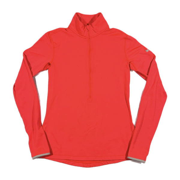 Nike Pro Dri-Fit Women's Half Zip Athletic Pullover Jacket Neon Pink (Medium)