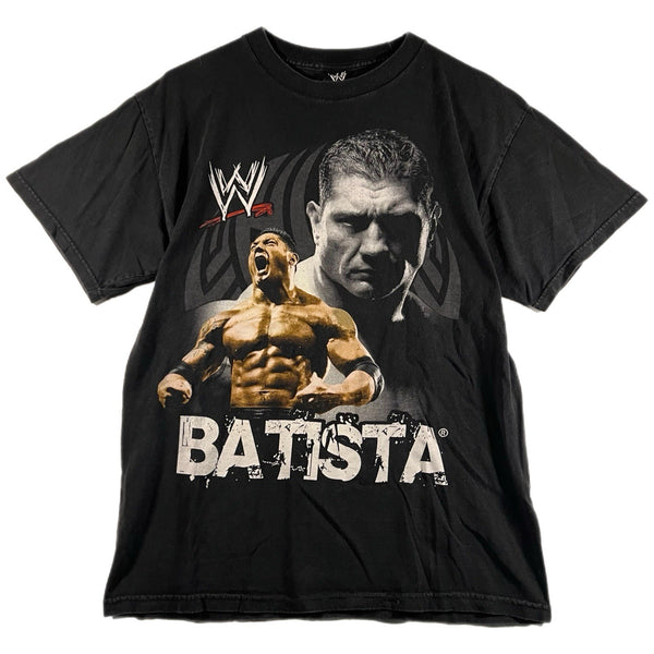 Vintage Y2K WWE Batista 2007 Wrestling Double-Side Graphic T Shirt Rare (Medium)